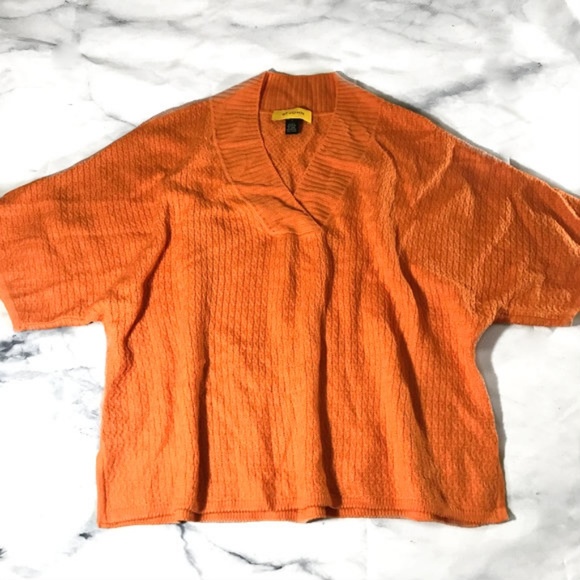 St. John Yellow Label Bright Orange Wool Sweater - Picture 1 of 6